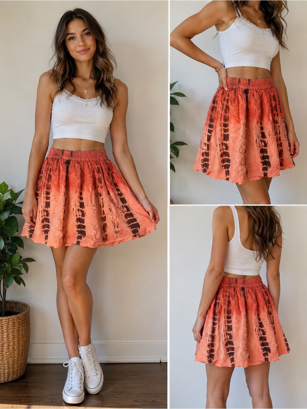 American eagle outfitters Pink Tie Dye Mini Skirt Size small